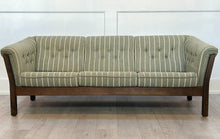 Green & White Tufted Sofa