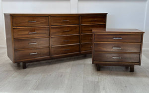 Walnut Silver Handled Dresser