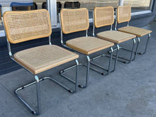 Italian Caned Chrome Chairs (Set of 4)
