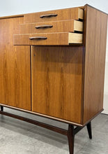 Swedish Locking Credenza with Corner Drawers