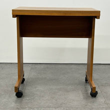 Teak Rolling Side Table