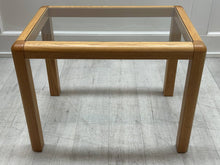 Danish Modern Glass Top Side Table