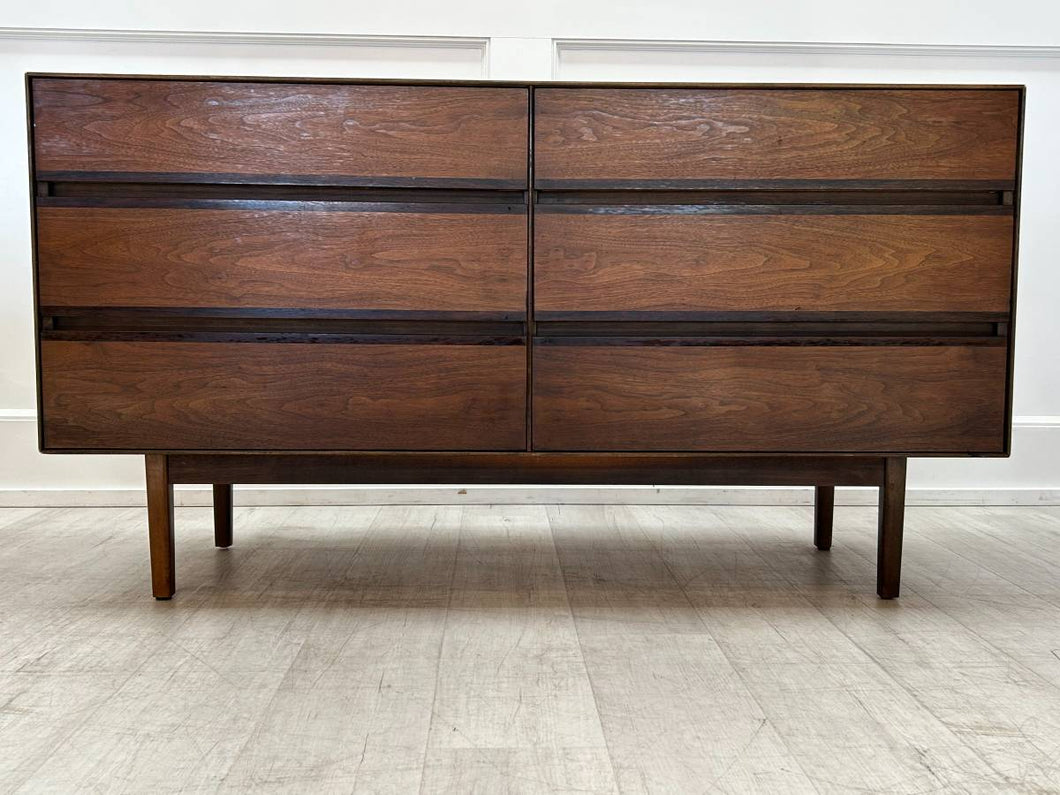 6-Drawer Walnut Dresser by Stanley