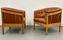 Leather Barrel Chairs