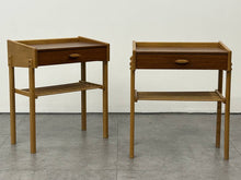 Swedish Oak Side Table Pair