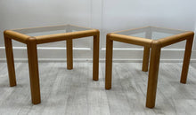 Danish Modern Glass Top Side Table