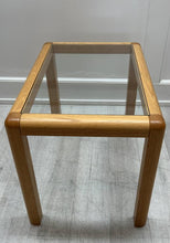 Danish Modern Glass Top Side Table
