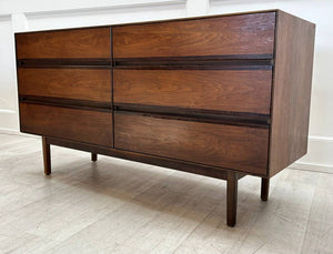 6-Drawer Walnut Dresser by Stanley
