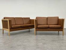 Danish Caramel Leather Sofa