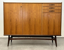 Swedish Locking Credenza with Corner Drawers