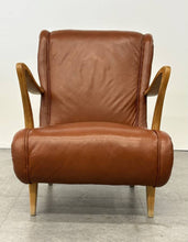 Swedish Highback Leather Armchair