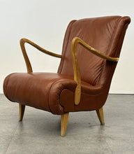 Swedish Highback Leather Armchair
