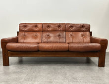 Wood Frame Leather Sofa