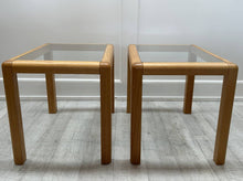 Danish Modern Glass Top Side Table