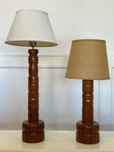 Sculpted Wood Lamps