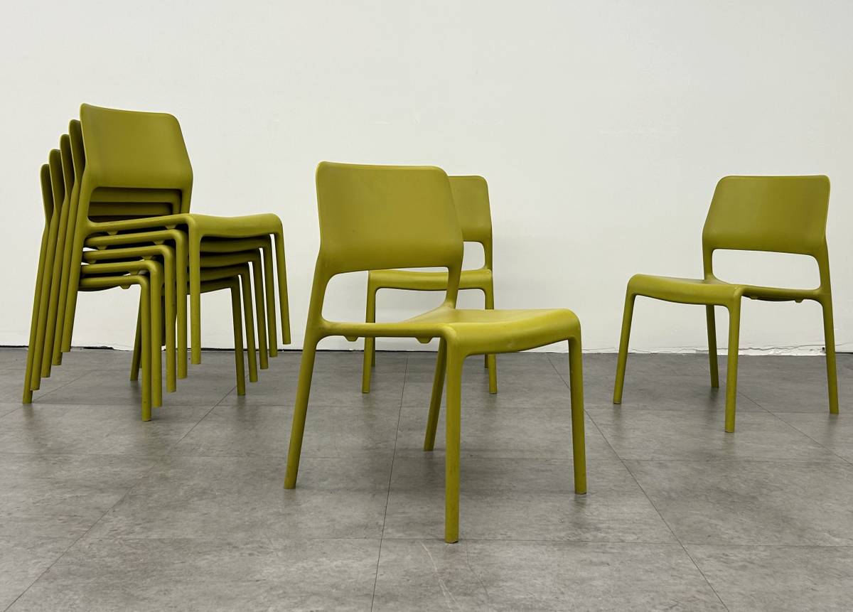 椅子 IDEE LANGUE STACKING CHAIR Green Lifetime Children's Stacking Chairs, Lime Green - Pack of 13
