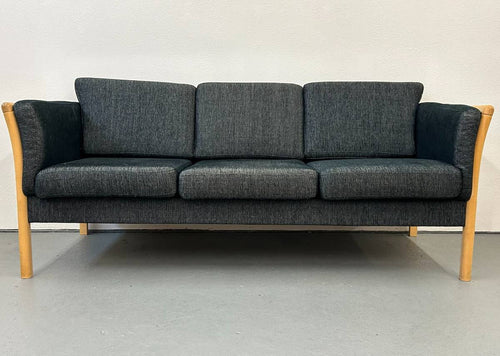 Danish Charcoal Tweed Sofa
