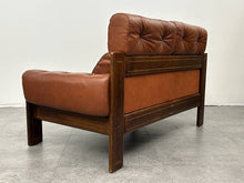 Wood Frame Leather Sofa