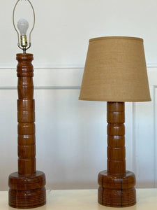 Sculpted Wood Lamps