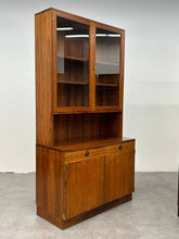 Rosewood 2-Piece Display Cabinet