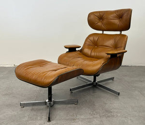 Eames Style Replica Recliner + Ottoman
