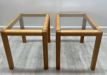 Danish Modern Glass Top Side Table