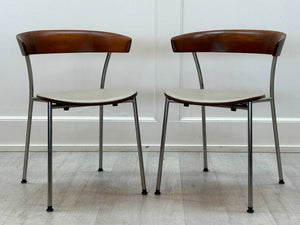 Wood & Chrome Dining Chairs