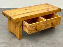 Swedish Pine 2-Drawer Coffee Table / Bench