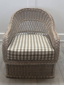 Henry Link Wicker Lounge Chair and Ottoman