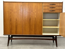 Swedish Locking Credenza with Corner Drawers