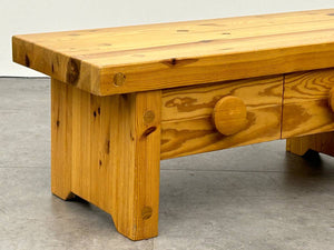 Swedish Pine 2-Drawer Coffee Table / Bench