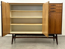 Swedish Locking Credenza with Corner Drawers