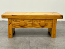 Swedish Pine 2-Drawer Coffee Table / Bench