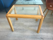 Danish Modern Glass Top Side Table