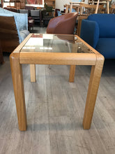 Danish Modern Glass Top Side Table
