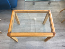 Danish Modern Glass Top Side Table