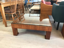 Glass Top Wood Coffee Table