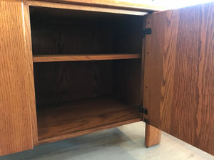 Oak 3-Door Cabinet