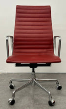 Eames Aluminum Group Red Leather Chair