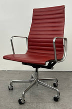 Eames Aluminum Group Red Leather Chair