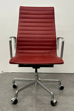 Eames Aluminum Group Red Leather Chair