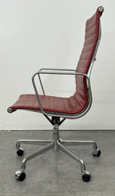 Eames Aluminum Group Red Leather Chair