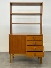 Swedish Teak Credenza with Bookshelf Top