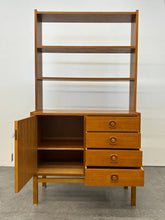 Swedish Teak Credenza with Bookshelf Top
