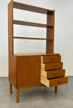 Swedish Teak Credenza with Bookshelf Top
