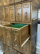 Oak Card Catalog File Cabinet
