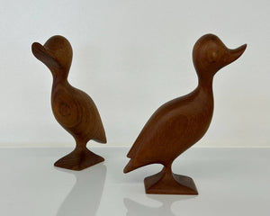 Teak Duck Figurine