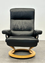 Black Ekornes Stressless Recliner & Ottoman