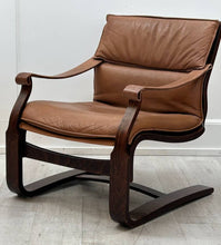 Ake Fribytter Leather Lounge Chair