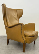 Fritz Hansen Leather Wingback Chair